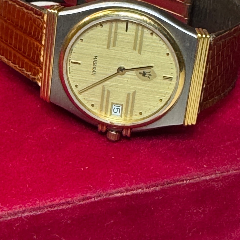Maserati Gold and Brown Watch 22 - Picture 6 of 14